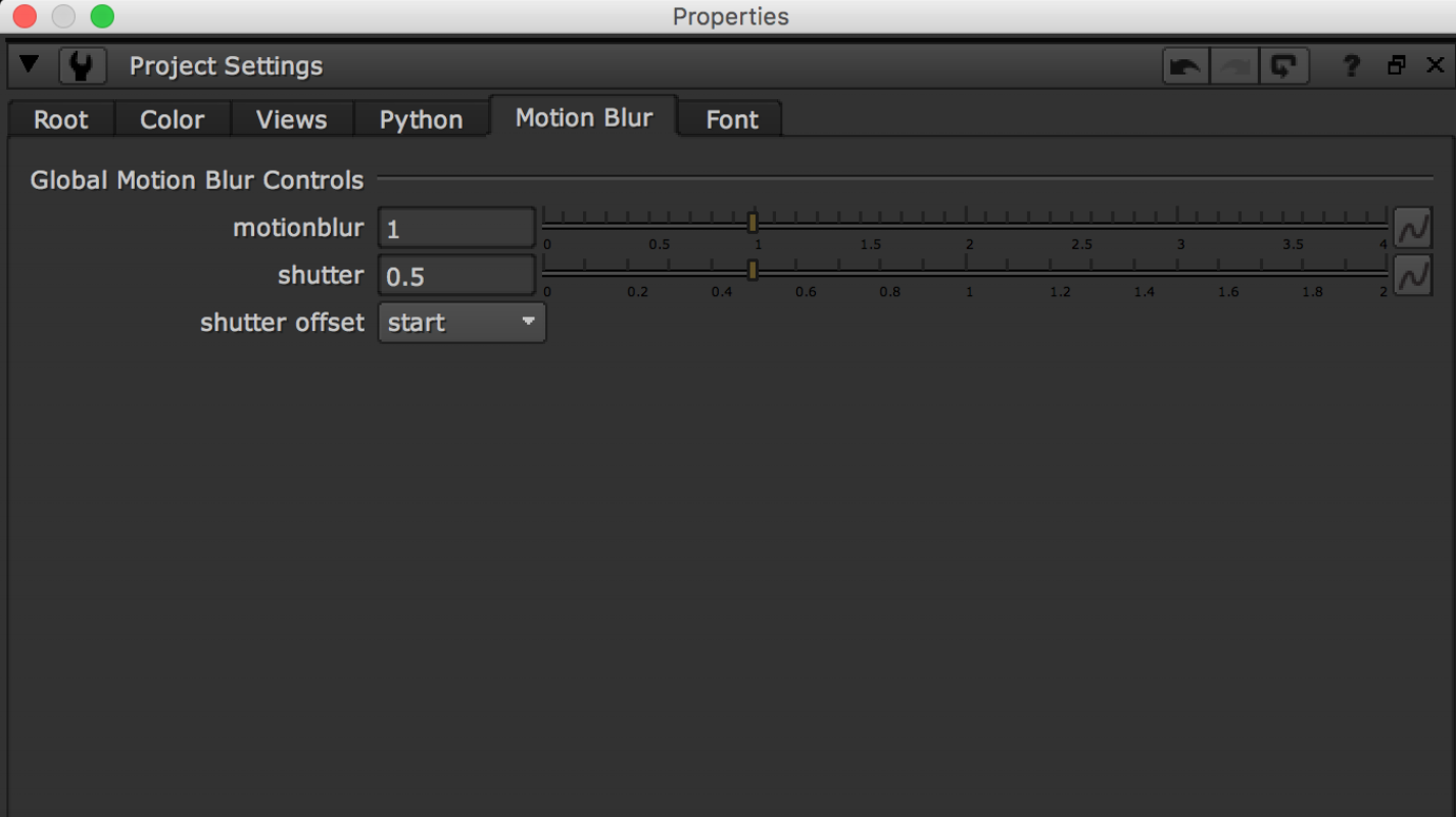 Global Motion Blur Controls in Nuke