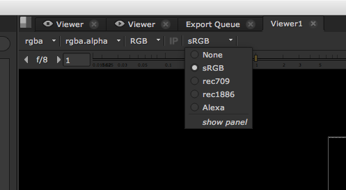  The Node Graph Viewer gamma controls. 