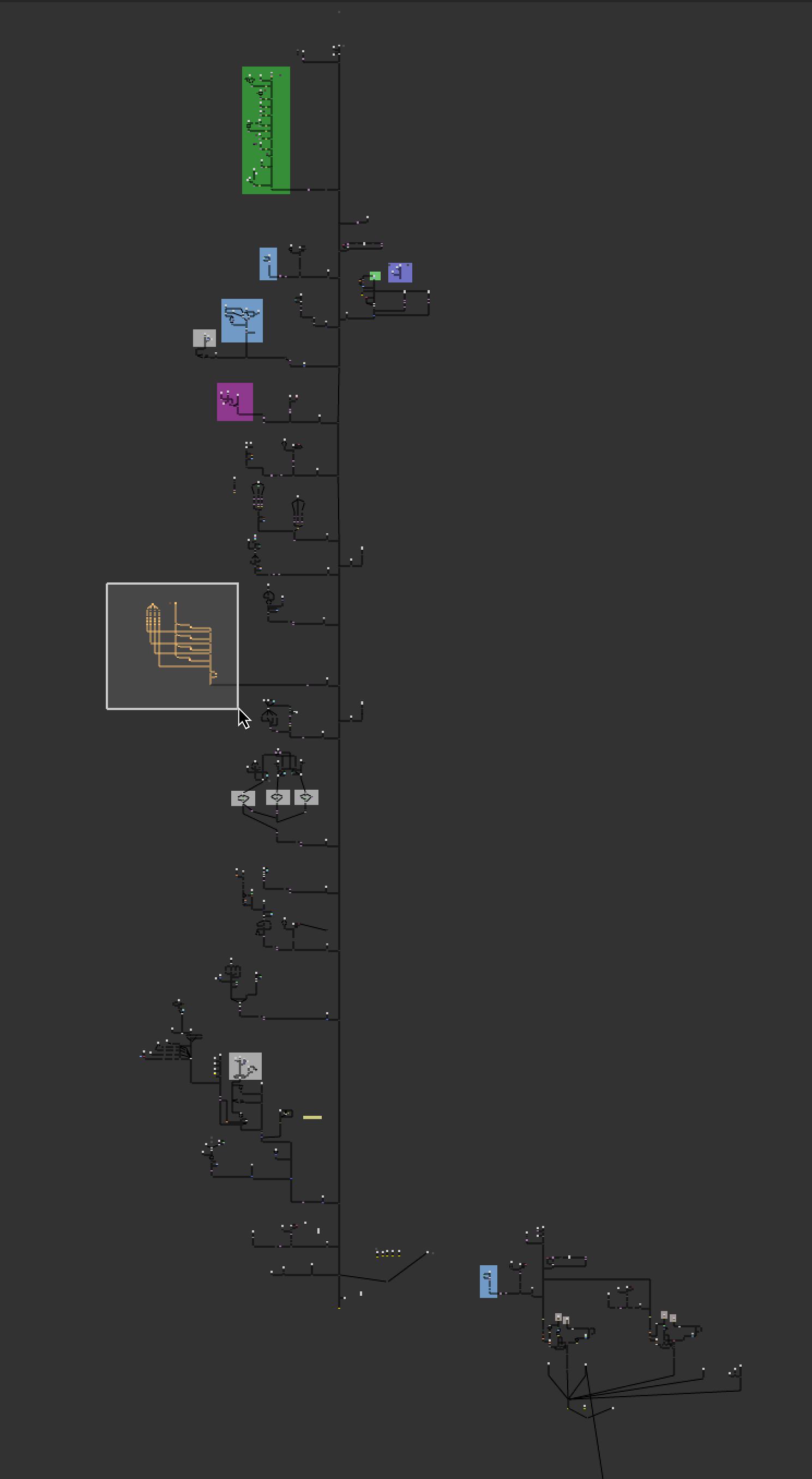  The selected block of nodes used to search for tagged nodes. 